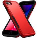 Wholesale Heavy Duty Strong Armor Hybrid Trailblazer Case Cover for Apple iPhone 8 / 7, iPhone SE (2020/2022) (Red)
